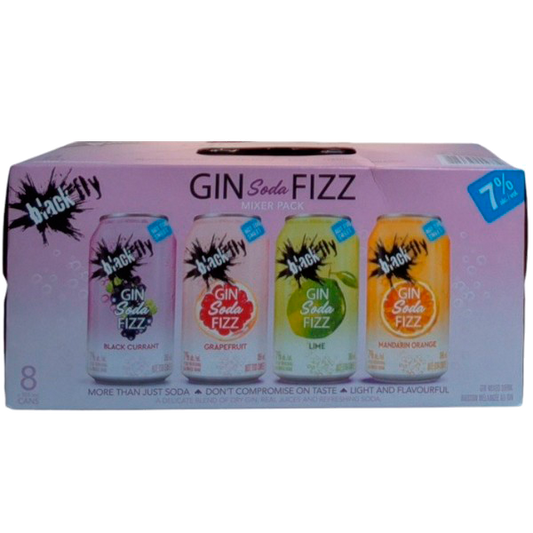 BLACK FLY GIN FIZZ MIXER 8 CANS