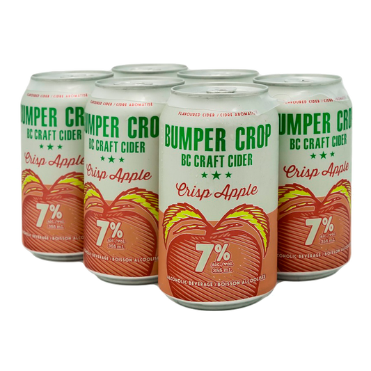 BUMPER CROP CRISP APPLE CIDER 6 CANS
