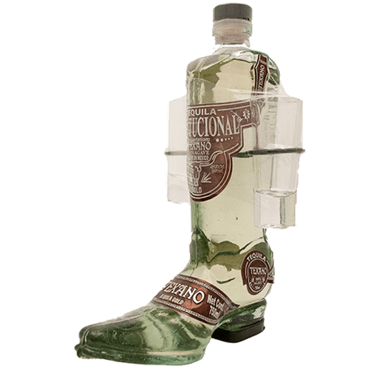 COWBOY BOOT TEXANO TEQUILA WITH STAND