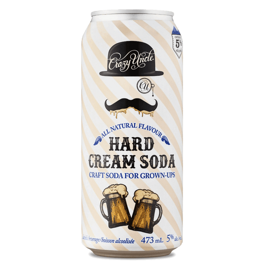 CRAZY UNCLE HARD CREAM SODA 473ML 4 CANS